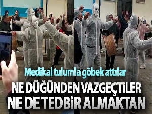 Ne düğünden vazgeçtiler ne de tedbir almaktan...