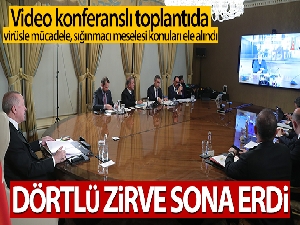 Cumhurbaşkanı Erdoğan Avrupa liderleriyle telekonferansla görüştü