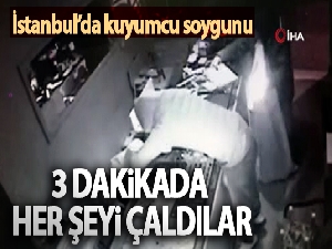 Maltepe'de kuyumcu soygunu kamerada