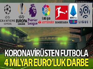 Futbolun korona virüs kaybı 4 milyar Euro