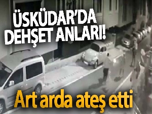 Üsküdar'da silahla dehşet saçan şahıs kamerada