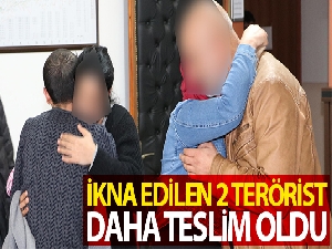 İkna edilen 2 terörist daha teslim oldu