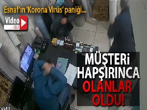 Müşteri hapşırdı mağaza karıştı