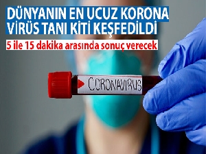 Dünyanın en ucuz korona virüs tanı kiti keşfedildi