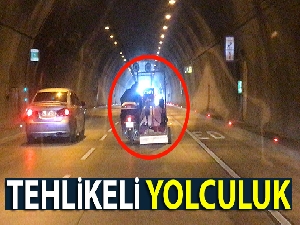 Kağıthane Tüneli'nde tehlikeli yolculuk
