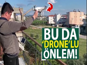 Evden çıkmadı, alışveriş için markete drone uçurdu