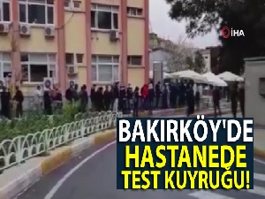 Bakırköy'de hastanede test kuyruğu