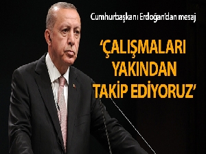 Cumhurbaşkanı Erdoğan: 'Adımlarımızı eş güdüm içerisinde atmayı sürdürüyoruz'