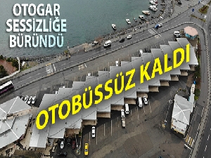 Otobüssüz kalan Harem otogarı drone ile havadan görüntülendi