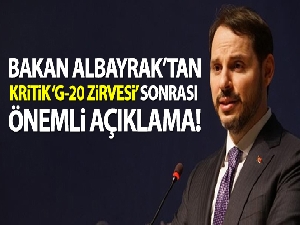 Bakan Albayrak'tan 'G20' açıklaması