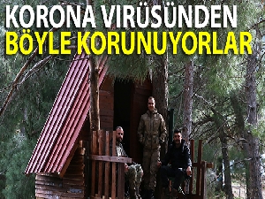 Korona virüsünden ağaç tepesine yaptıkları evde korunuyorlar