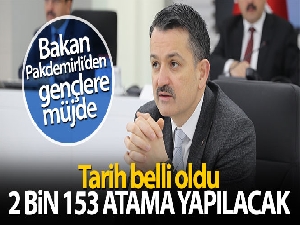 Bakan Pakdemirli'den atama bekleyen gençlere müjde