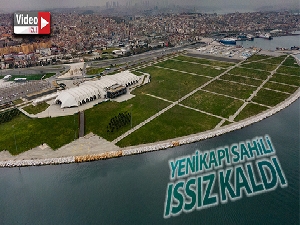 Yenikapı sahili ıssız kaldı