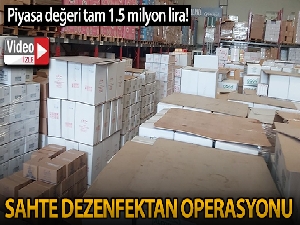 Adana'da sahte dezenfektan operasyonu