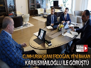 Cumhurbaşkanı Erdoğan, yeni Ulaştırma Bakanı Karaismailoğlu ile video konferans yöntemiyle görüştü