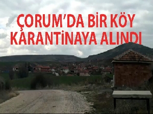 Çorum'da bir köy karantinaya alındı