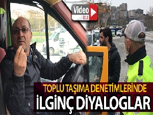 İstanbul‘da toplu taşıma denetiminde ilginç diyaloglar kamerada