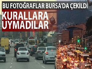 Bu fotoğraflar Bursa'da çekildi...Güneşi gören aracıyla sokağa çıktı