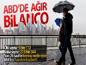ABD'de korona virüsünden ölenlerin sayısı 5 bini geçti