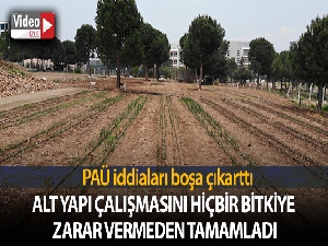 PAÜ, BİYOM arazisinde hiçbir bitkiye zarar vermeden alt yapı çalışmasını tamamladı