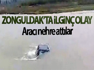 İki taraf arasında kavga çıktı, aracı nehre attılar