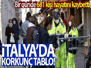İtalya'da son 24 saatte 681 ölüm