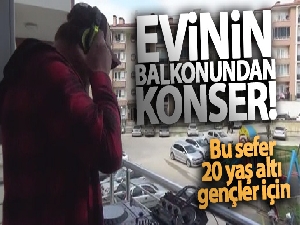 DJ evinin balkonundan dışarı çıkamayan gençler için çaldı