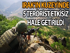 MSB: 'Irak'ın Kuzeyinde 5 terörist etkisiz hale getirildi'