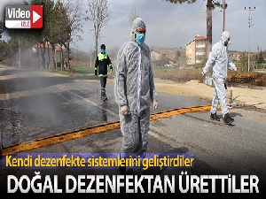 Korona virüse karşı doğal dezenfektan üretip kendi dezenfekte sistemlerini geliştirdiler