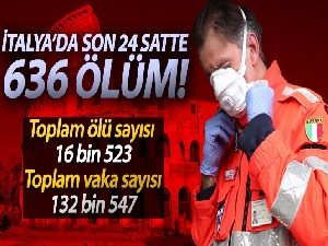 İtalya'da son 24 saatte 636 ölüm