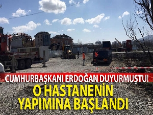 Cumhurbaşkanı Erdoğan'ın Sancaktepe'de yapılacağını duyurduğu hastanenin yapımına başlandı