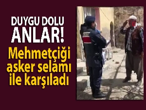 Ahmet dede, Mehmetçiği asker selamı ile karşıladı