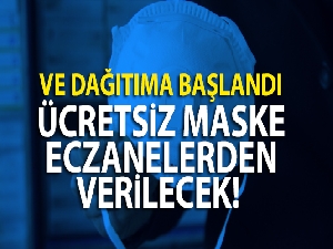 Eczanelerde ücretsiz maske dağıtımı başladı