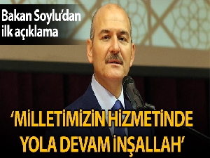 İçişleri Bakanı Soylu: 'Milletimizin hizmetinde yola devam inşallah'