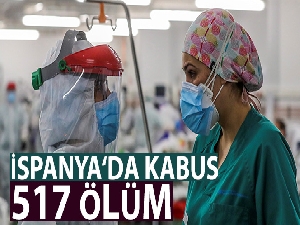 İspanya'da son 24 saatte 517 ölüm