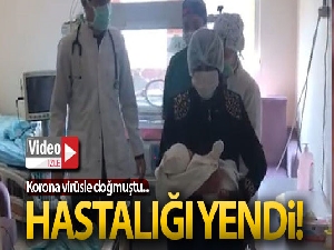 Koronayı yenen 15 günlük bebek alkışlarla taburcu edildi