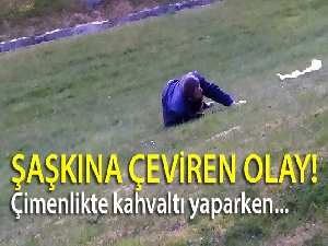 Kahvaltı yaparken kurşunla ayağından vuruldu
