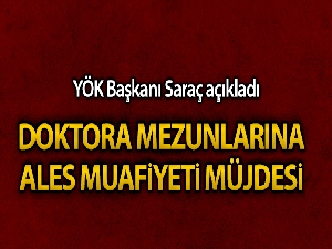 Doktora mezunları artık ALES'ten muaf olacak