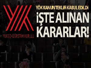 YÖK kanun teklifi kabul edildi