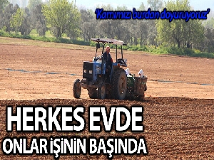 Sokağa çıkma kısıtlamasından etkilenmeyen çiftçiler tarlalarda