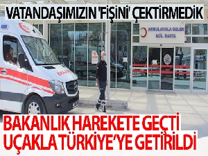 Fransa'da fişi çekilmek istenen hasta ambulans uçakla Konya'ya getirildi