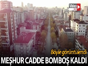 Sokağa çıkma kısıtlamasıyla hayalet caddeye dönen Bağdat Caddesi havadan görüntülendi