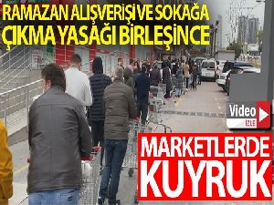 Marketlerde kuyruk