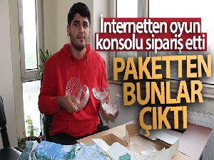İnternetten oyun konsolu sipariş etti, paketten kase çıktı