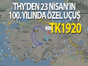 THY'den 23 Nisan'ın 100. yılında özel bir uçuş: TK1920