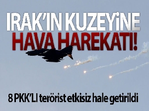 Irak'ta 8 PKK'lı terörist hava harekâtıyla etkisiz hale getirildi!