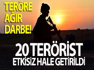 Teröre ağır darbe! 20 PKK/YPG'li terörist etkisiz hale getirildi