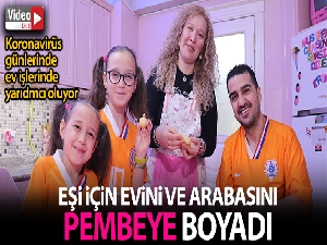 Korona virüs günlerini eşine yardım ederek geçiriyor