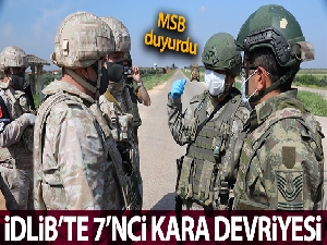 İdlib'de 7'nci Türk-Rus Birleşik Kara Devriyesi icra edildi