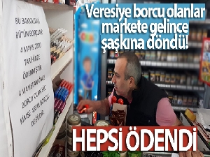 Denizli'de bir hayırsever mahallelinin 41 bin TL'lik veresiye borçlarını ödedi